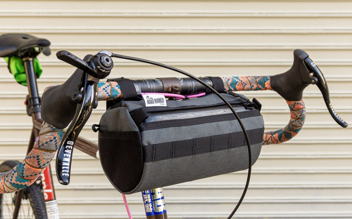 Burrito top bag bike