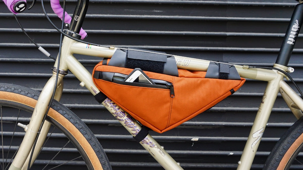 gravel bike basket Wedge Half Frame Bag - Bicycle Inner Frame Bag!