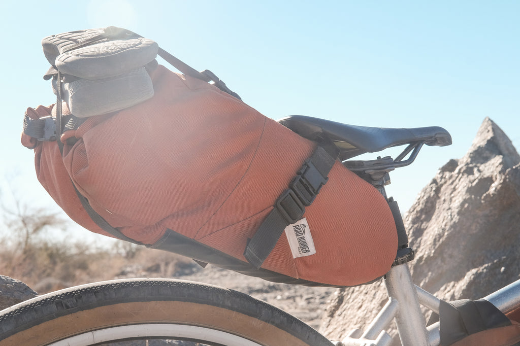 Road Runner Bike Bags Sleeper Saddle Bikepacking Bag Rust Cordura