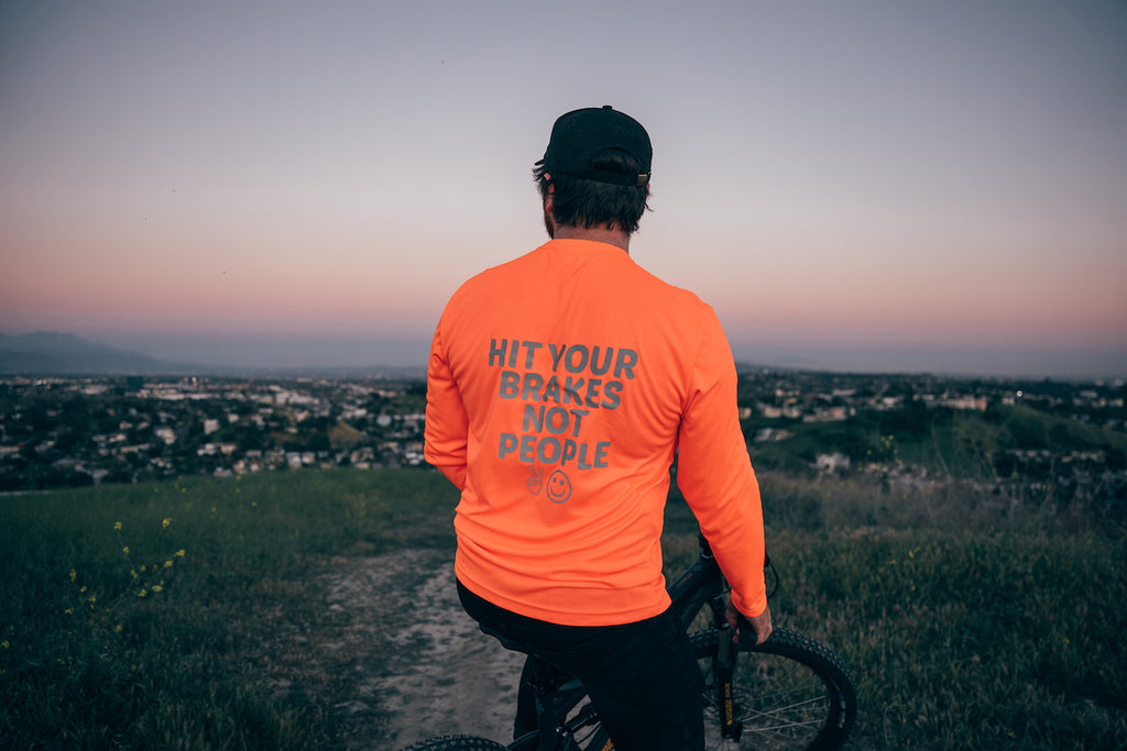 Reflective Long Sleeve T-Shirt in Neon Orange by Road Runner Bags