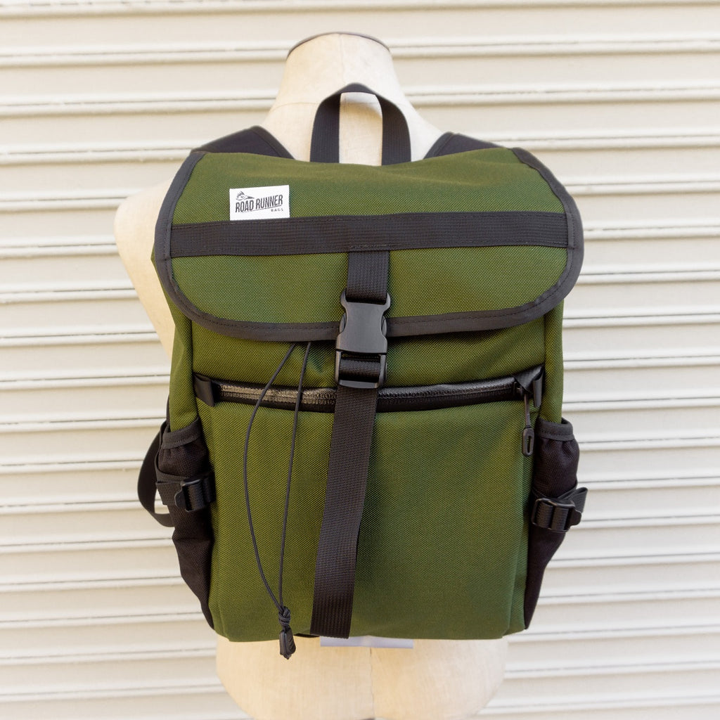 Slacker Day Pack by Road Runner Bags in Olive Cordura
