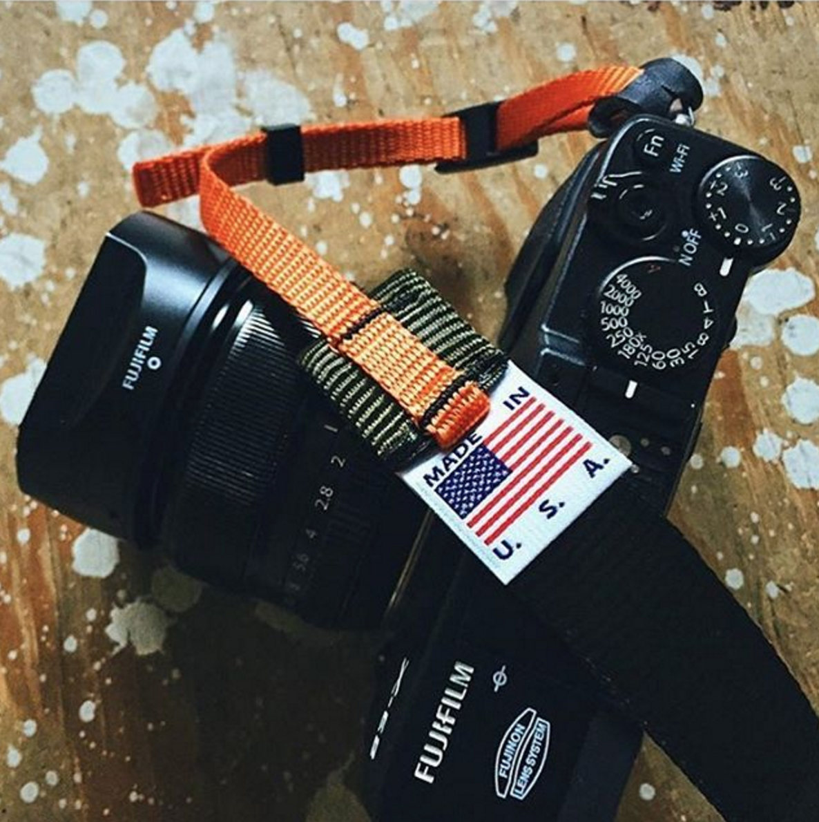 pink camera strap