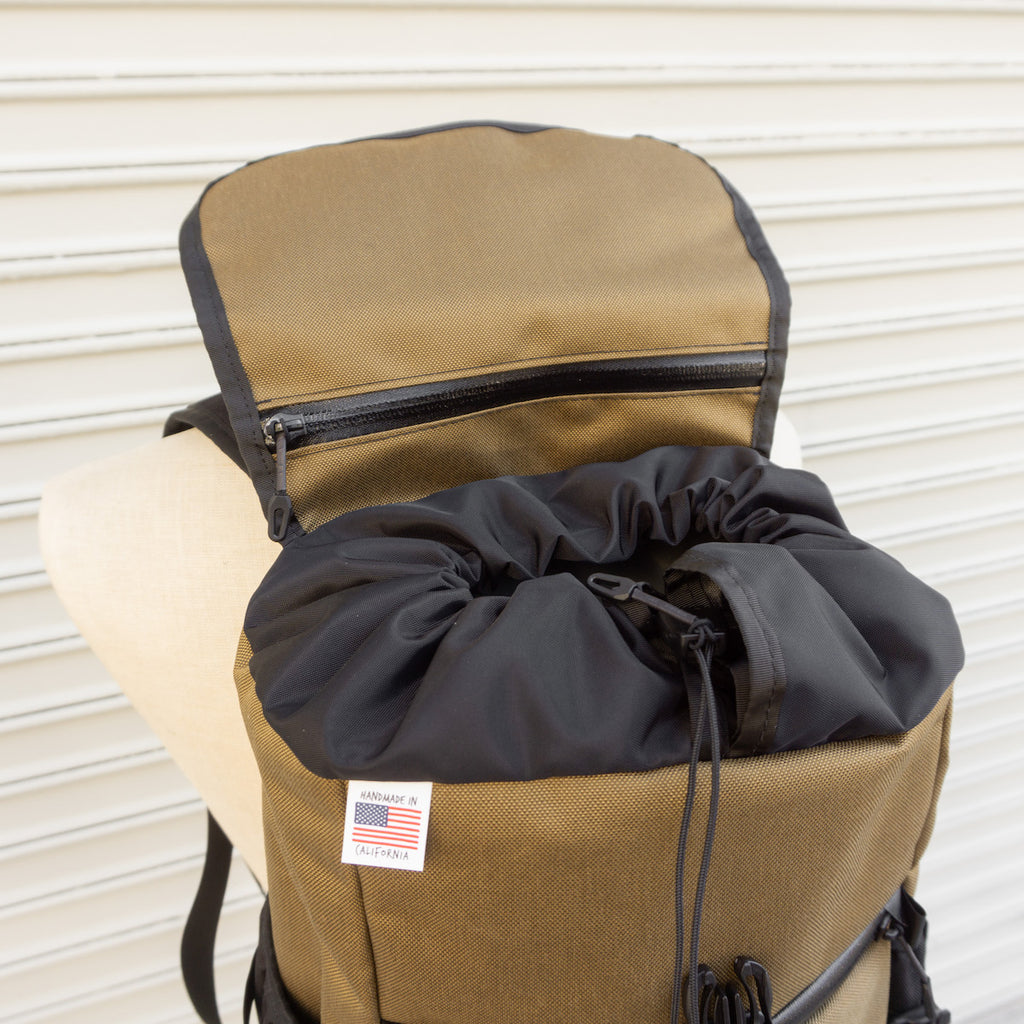 Slacker Day Pack by Road Runner Bags in Coyote Cordura Hidden Zipper Lid